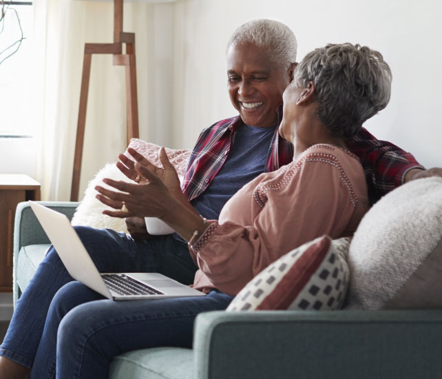 Older Couple using a Laptop