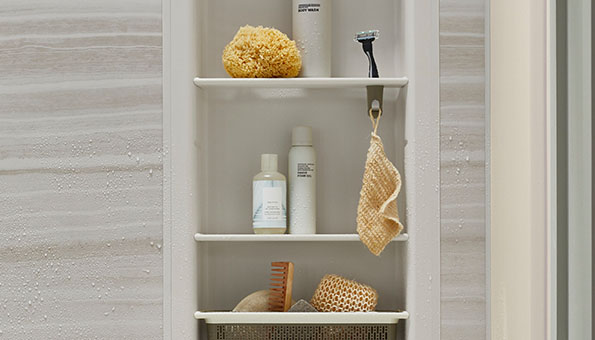 LuxStone Shower Shelving