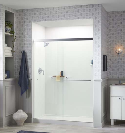 LuxStone Traditional White Shower